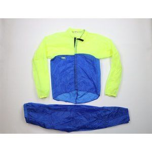 Vtg 90s Trek Bicycles Mens Small Spell Out Cycling Rain Suit Jacket Pants USA